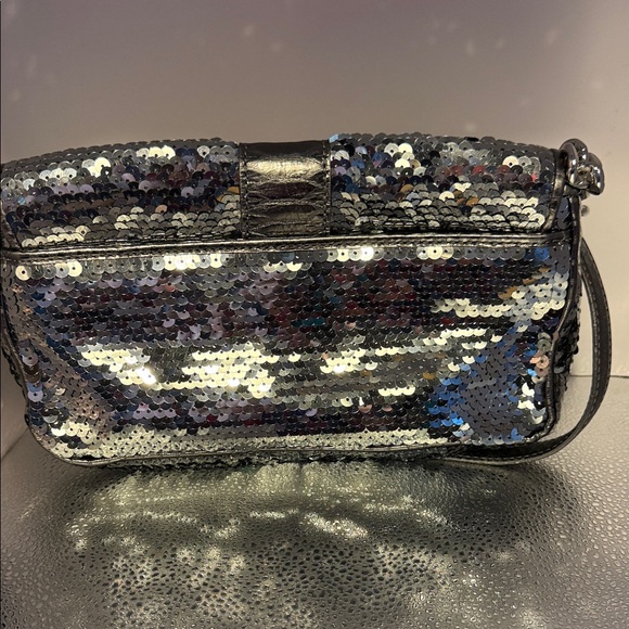 Michael Kors Silver and Black Sequin Crossbody Bag - Picture 3 of 9